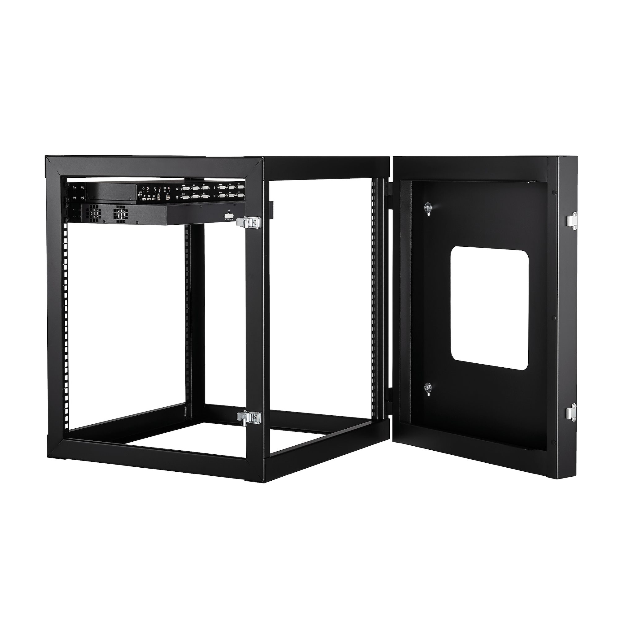 rk1219walloh StarTech.com RK1219 Series Black 12 U Steel Server Rack , with 2 Post Frame, 50.2 mm, 647 mm Height 647 mm