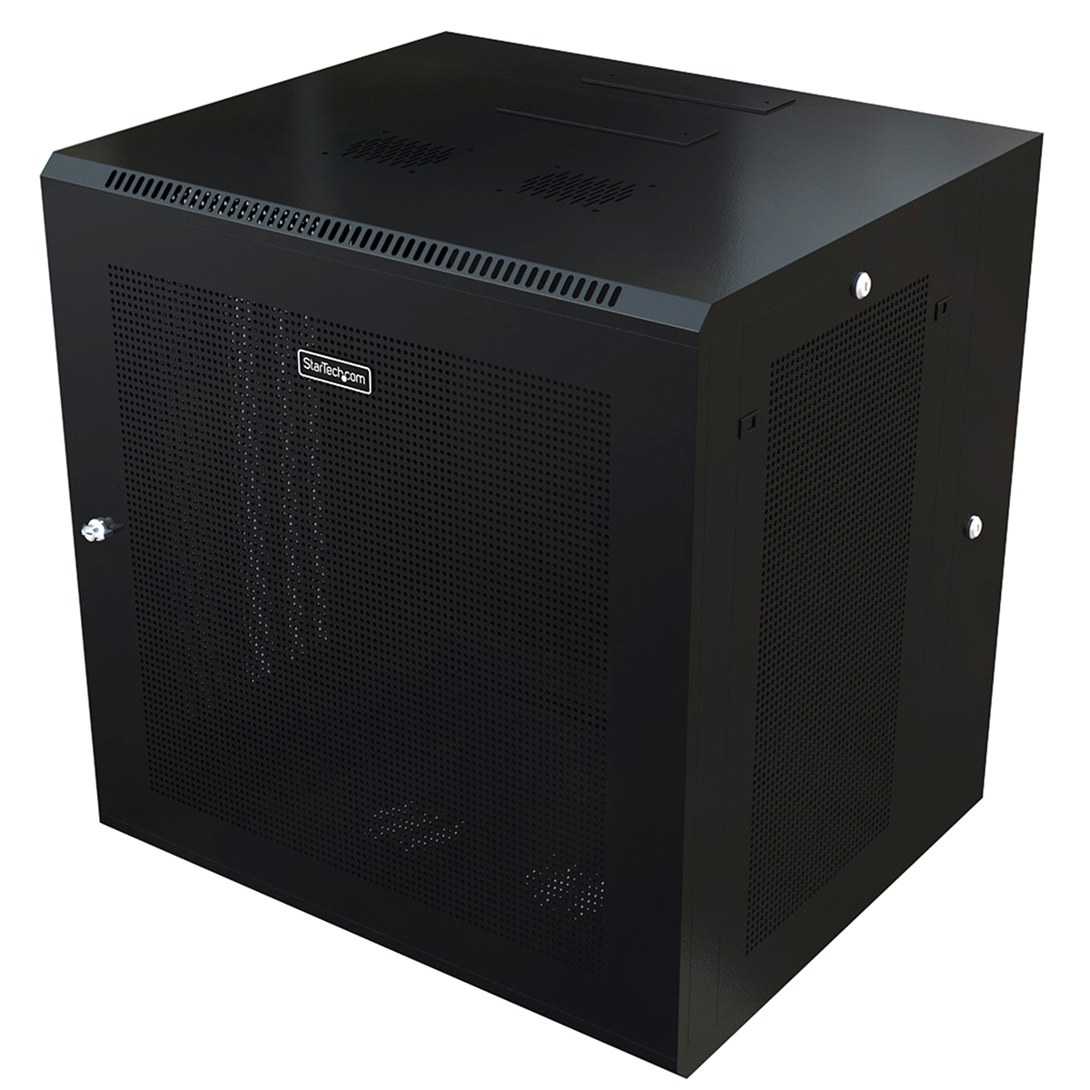 StarTech.com Black 12 U Steel Server Rack , with Swing Frame, 1 mm Height 48 mm