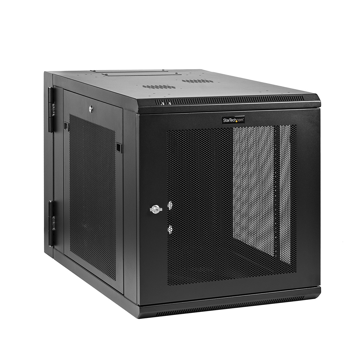 StarTech.com Black 12 U Steel Server Rack , with Swing Frame, 1 mm Height 48 mm
