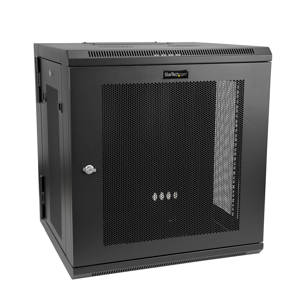 StarTech.com Black 12 U Steel Server Rack , with Swing Frame, 1 mm Height 48 mm