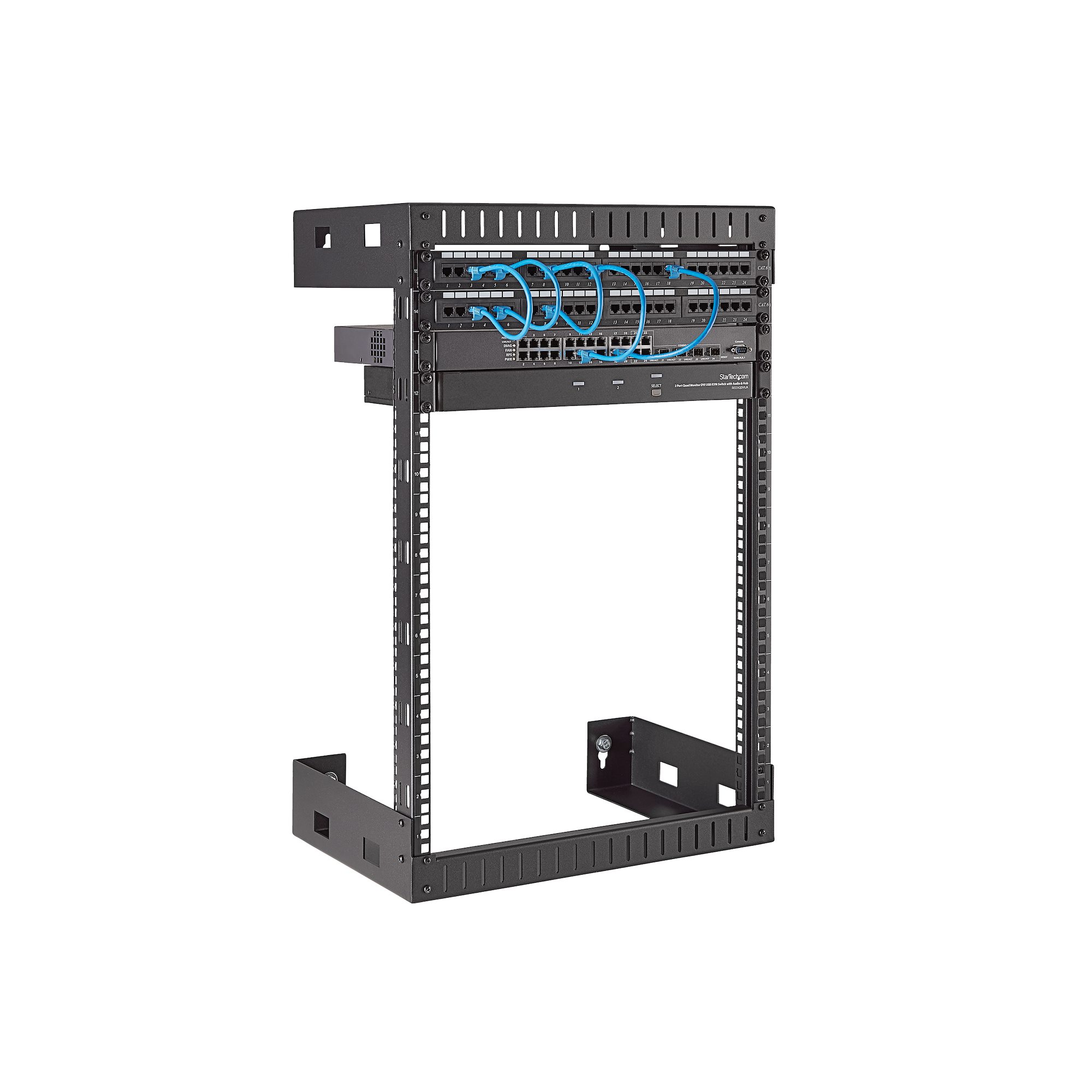 rk15wallo StarTech.com Black 15 U Steel Server Rack , with 2 Post Frame, 30.5 mm, 775 mm Height 775 mm