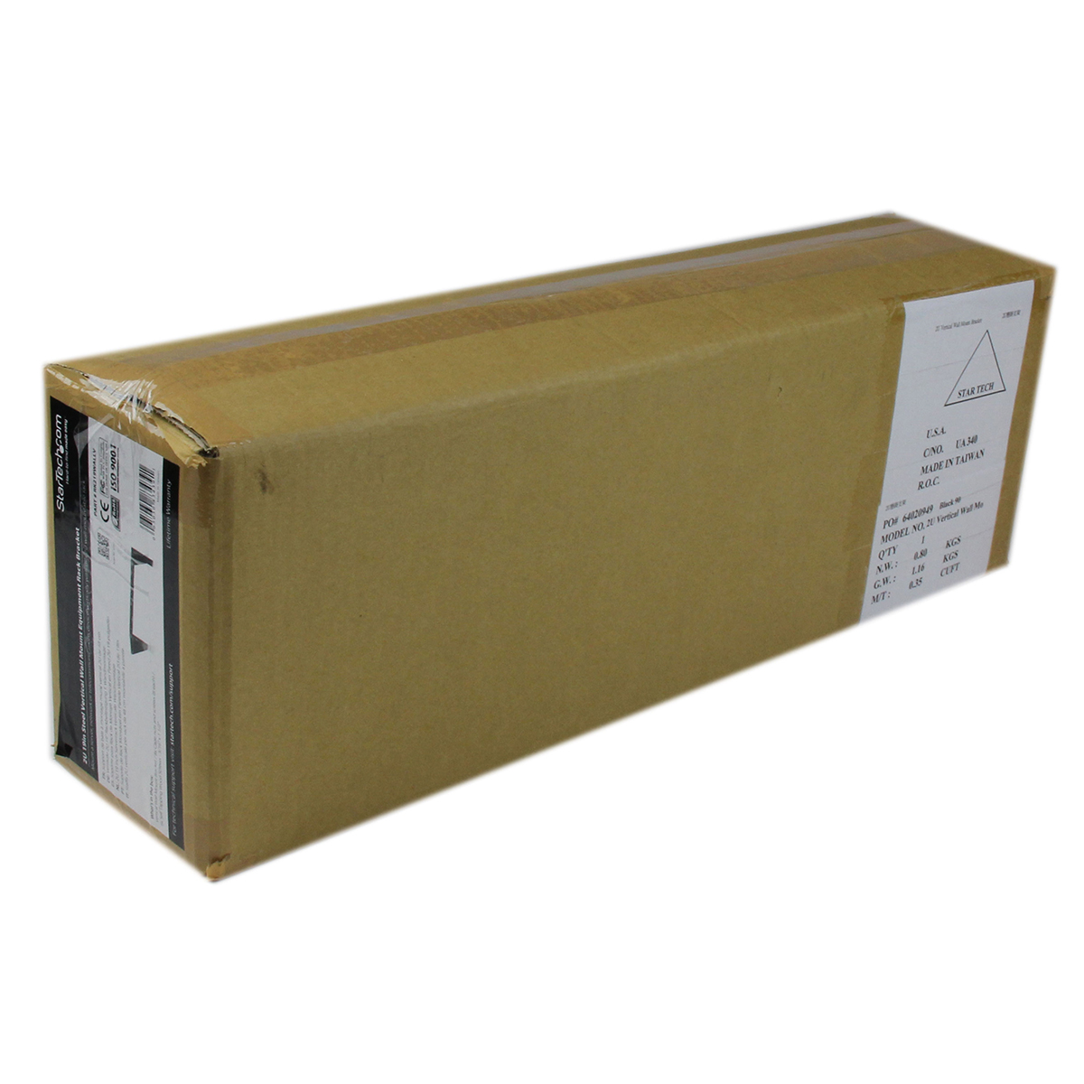 rk219wallv StarTech.com Black 2 U Steel Server Rack , with 2 Post Frame, 5.9 in, 640 mm Height 19.8 in