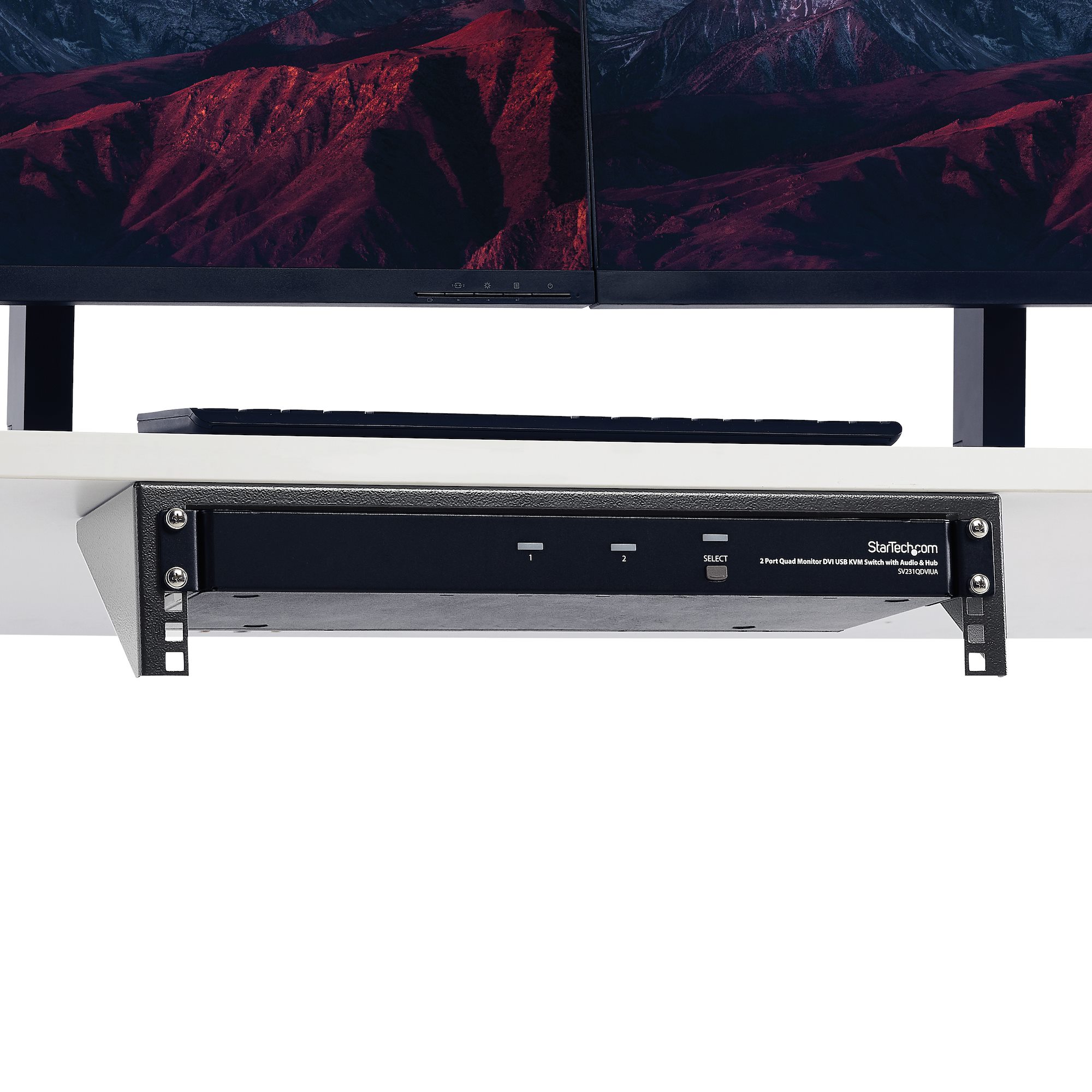 rk219wallv StarTech.com Black 2 U Steel Server Rack , with 2 Post Frame, 5.9 in, 640 mm Height 19.8 in