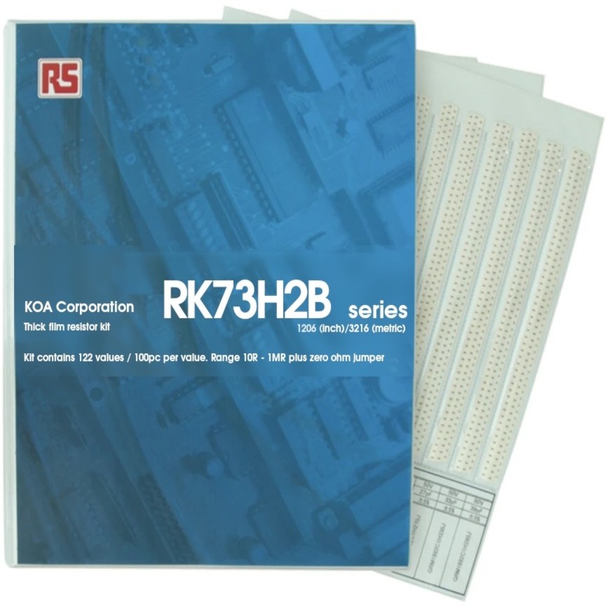 KOA, RK73H Thick Film, Surface Mount Resistor Kit 12200, 10 Ω → 1 MΩ