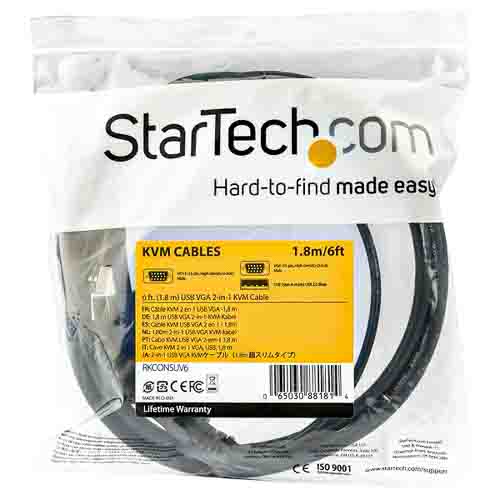 rkconsuv10 StarTech.com Male VGA to Male USB Type A KVM Cable