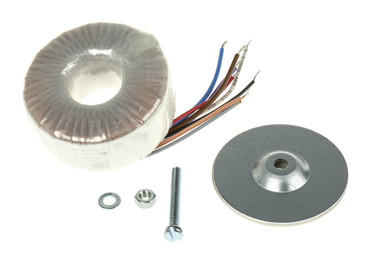 Block 230 V ac 2 x 18 V ac Toroidal Transformer 2 Output 60 VA, UL, EAC, cURus, RoHS
