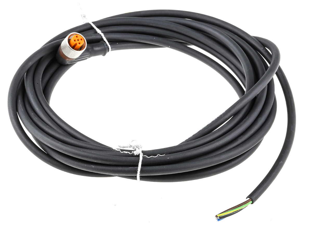 Lumberg Automation Female 5 way Right Angle to Free End Sensor Actuator Cable, 5 m