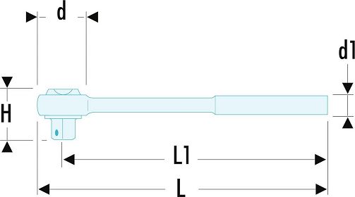 rl171 Facom RL.171 1/4 in Ratchet with Bi-Material Elastomer Handle, 121mm Overall