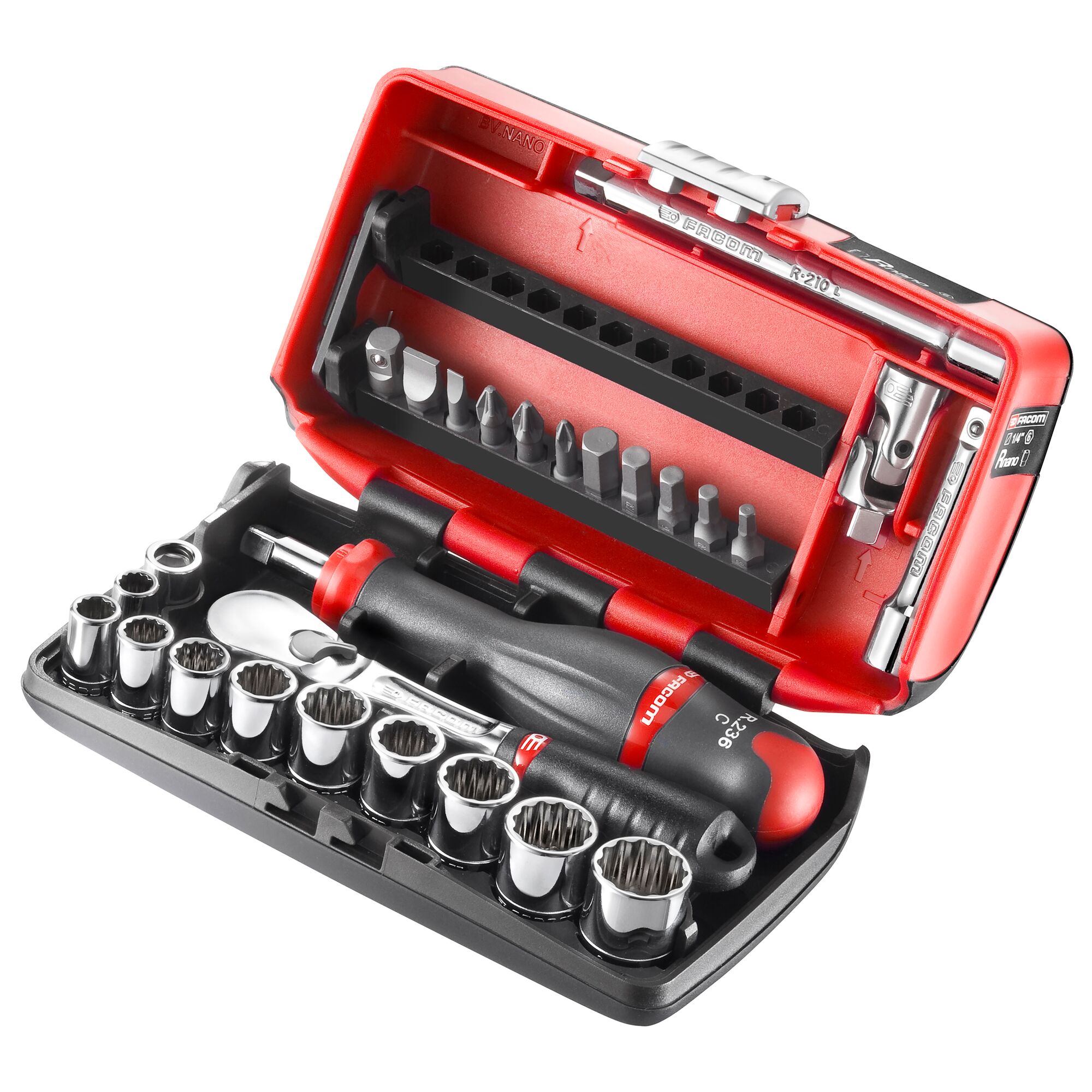Facom 27-Piece 1/4 in 12 Point Socket Set