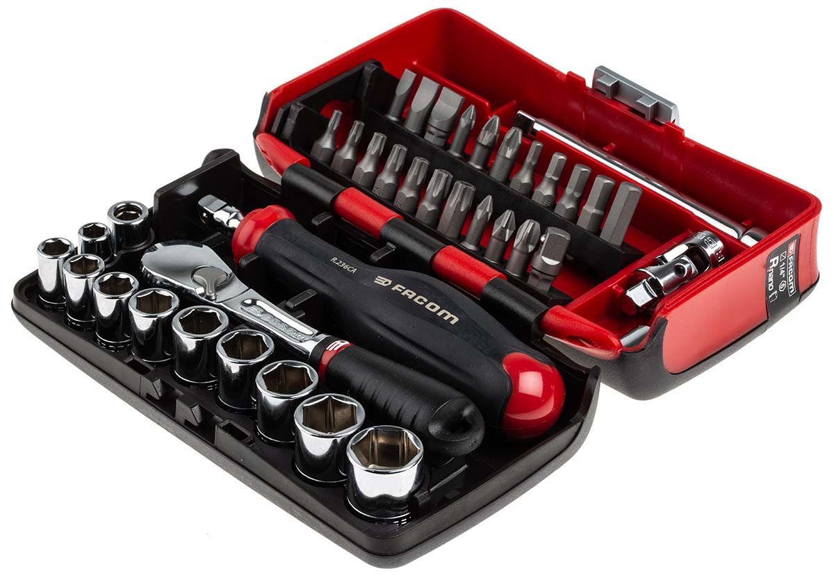 rlnano-u112 Facom 27-Piece 1/4 in 12 Point Socket Set