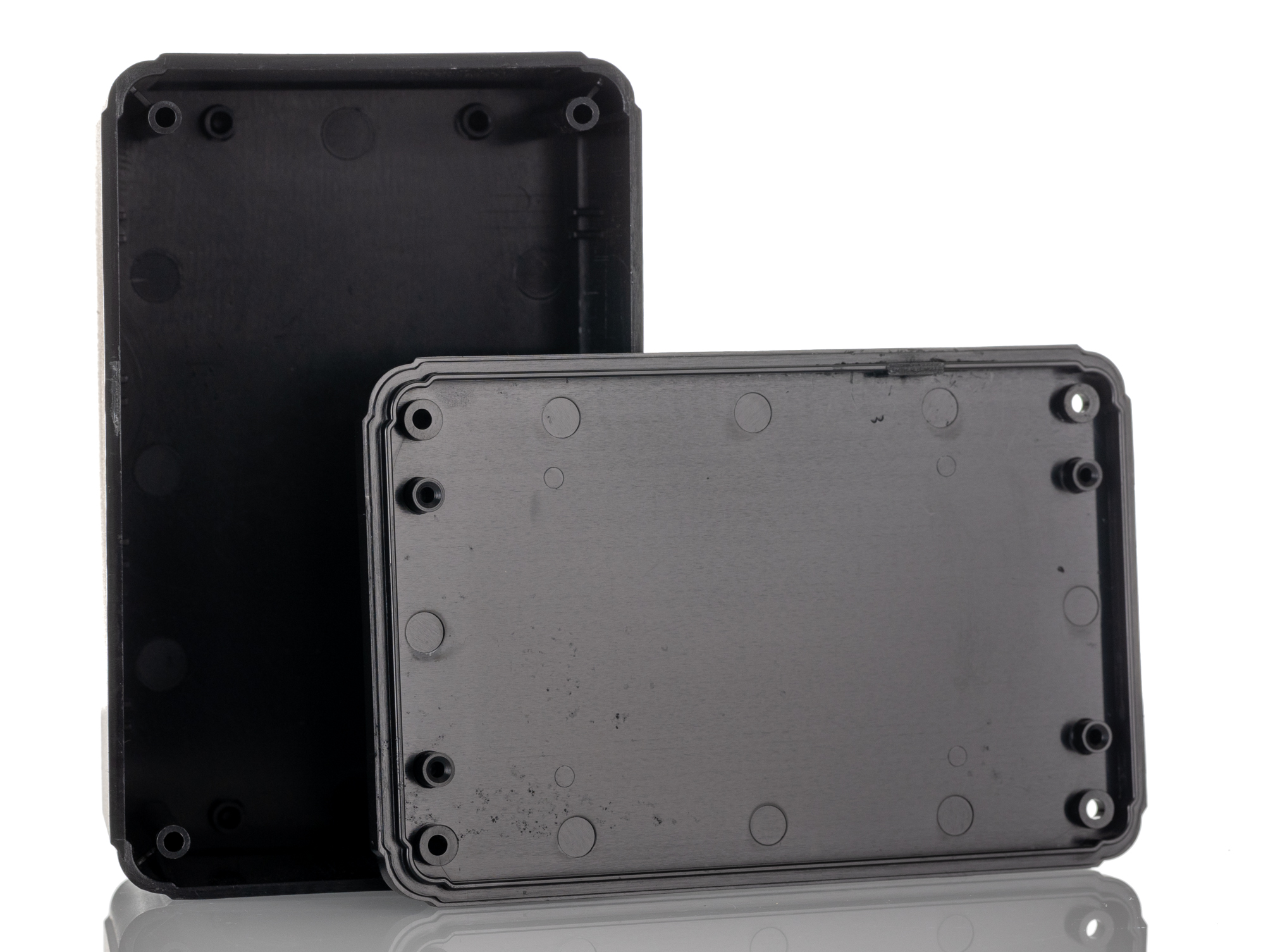 rl6225bk Hammond RL Series Black ABS Plastic Enclosure, IP54 Flanged 50 mm, 125 mm, 80 mm