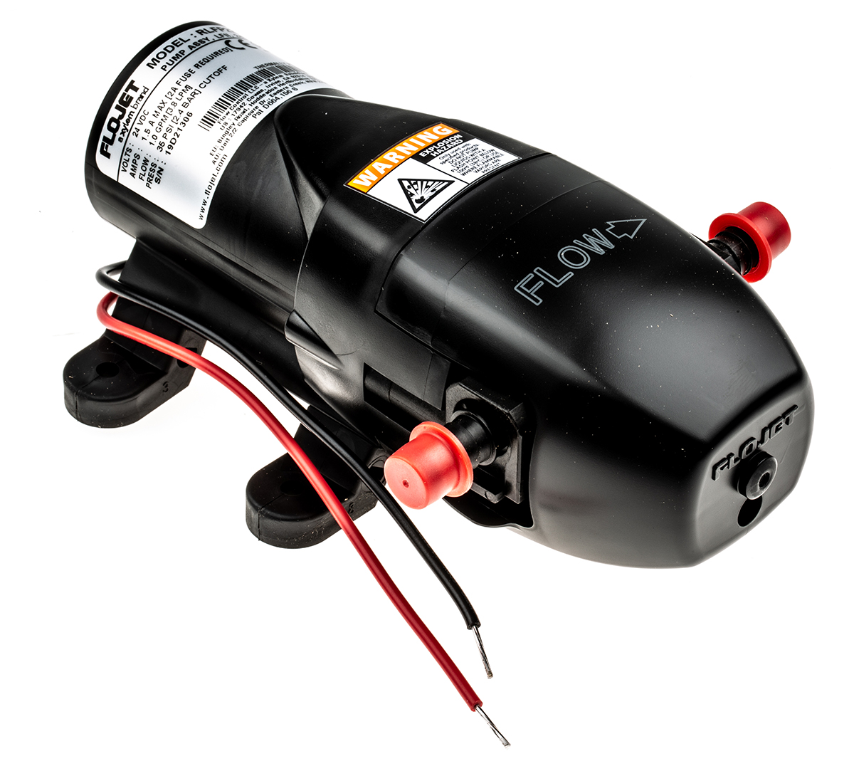 Xylem Flojet Diaphragm Electric Positive Displacement Pump, 3.8L/min, 2.4 bar, 24V dc