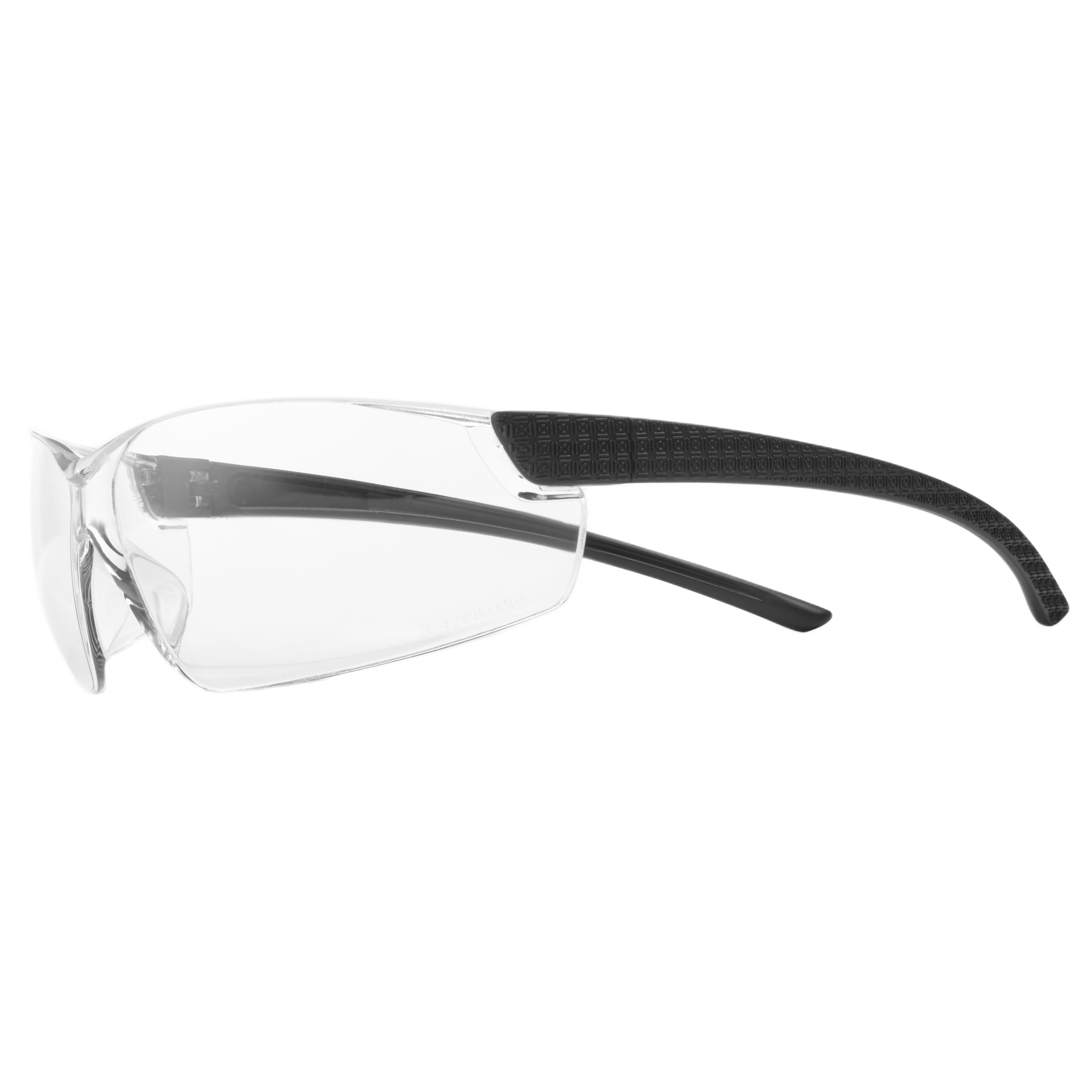 Riley Retna Safety Glasses, Moisture Resistant, Clear, Black Polycarbonate Lens, Tr90 Thermoplastic