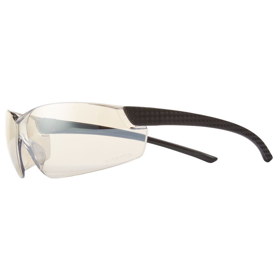 Riley Retna Safety Glasses, Moisture Resistant, Clear, Black Polycarbonate Lens, Tr90 Thermoplastic