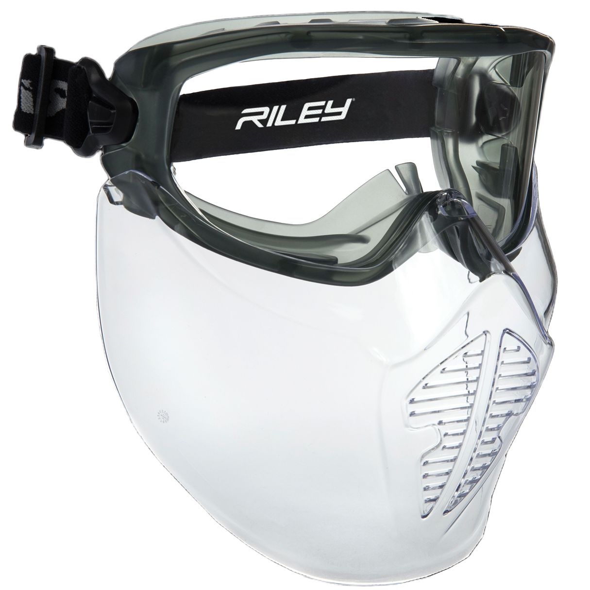 rly00182 Riley Clear Polycarbonate Face Shield with Face Guard, Resistant To Anti-Scratch, UV400, Molten Metal Resistant,