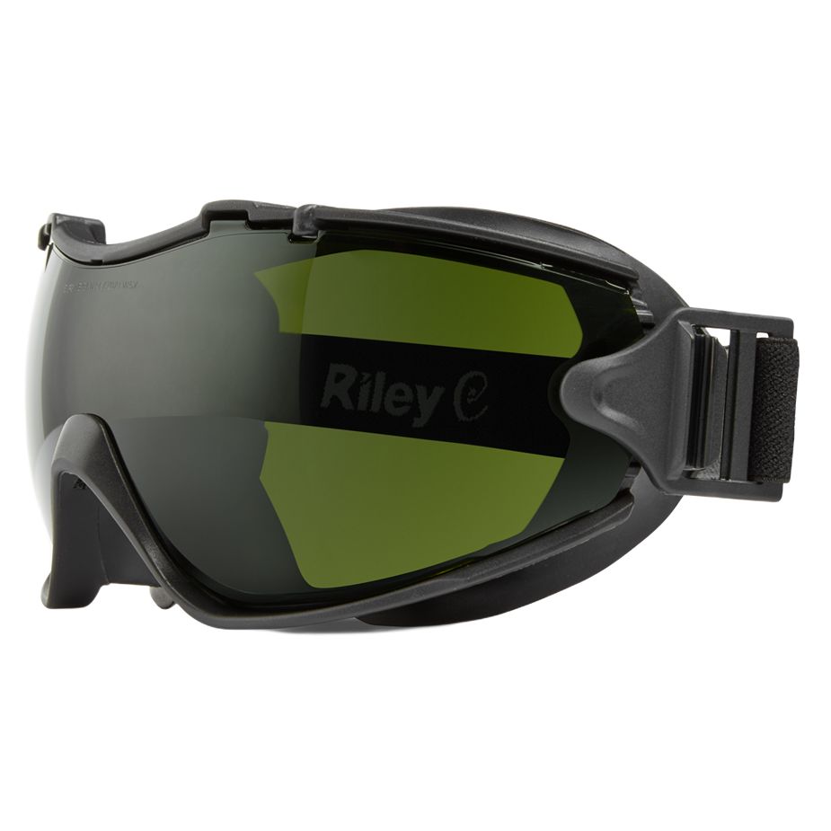 Riley Velia Safety Glasses, Moisture Resistant, Green, Black Polycarbonate Lens, Tr90 Thermoplastic, Thermoplastic