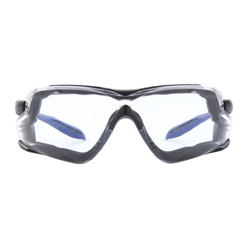 Riley QUADRO Safety Glasses, Moisture Resistant, Impact Resistant, UV Resistant, Grey Polycarbonate Lens, Thermoplastic
