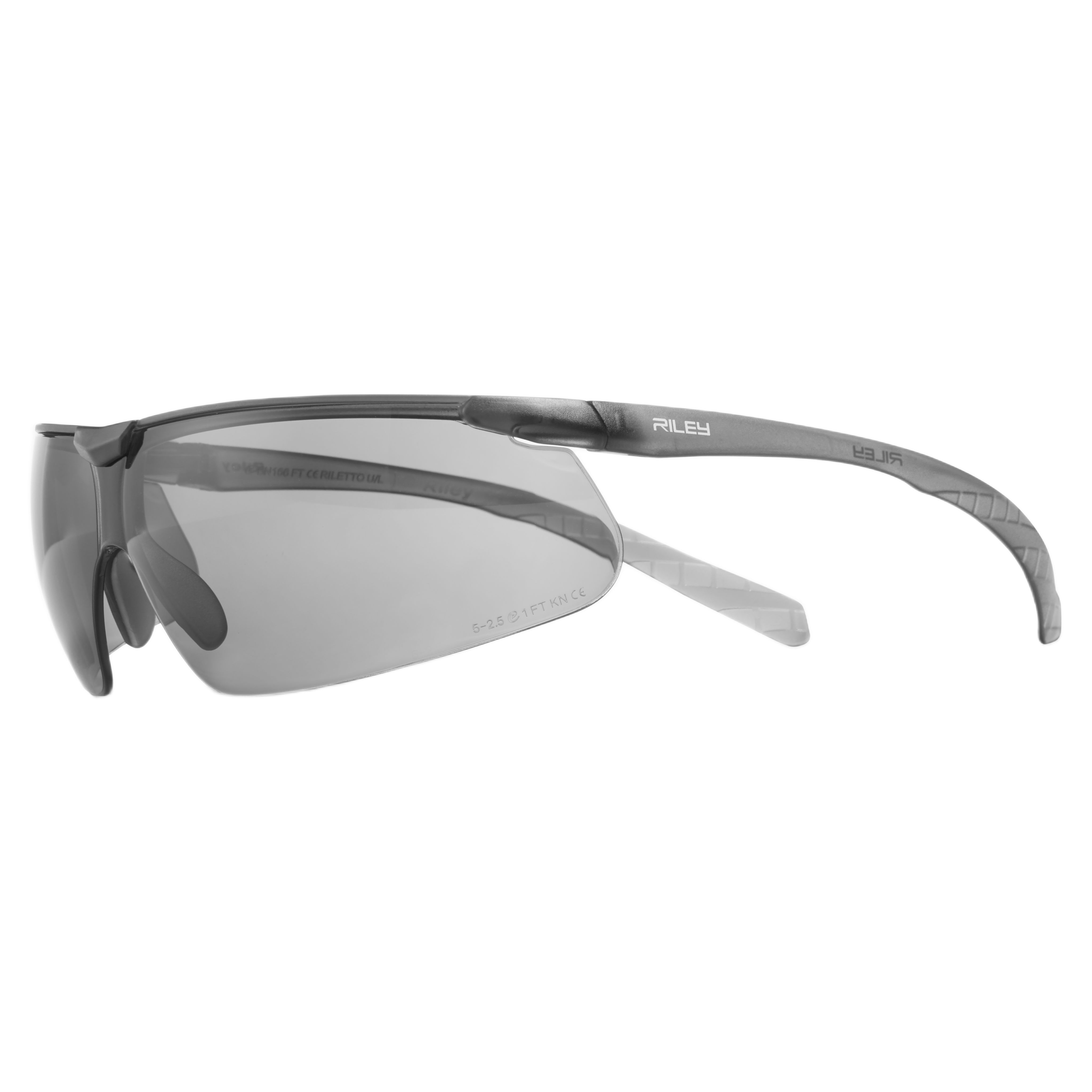 Riley Riletto Safety Glasses, Moisture Resistant, Grey, Blue Polycarbonate Lens, Polycarbonate