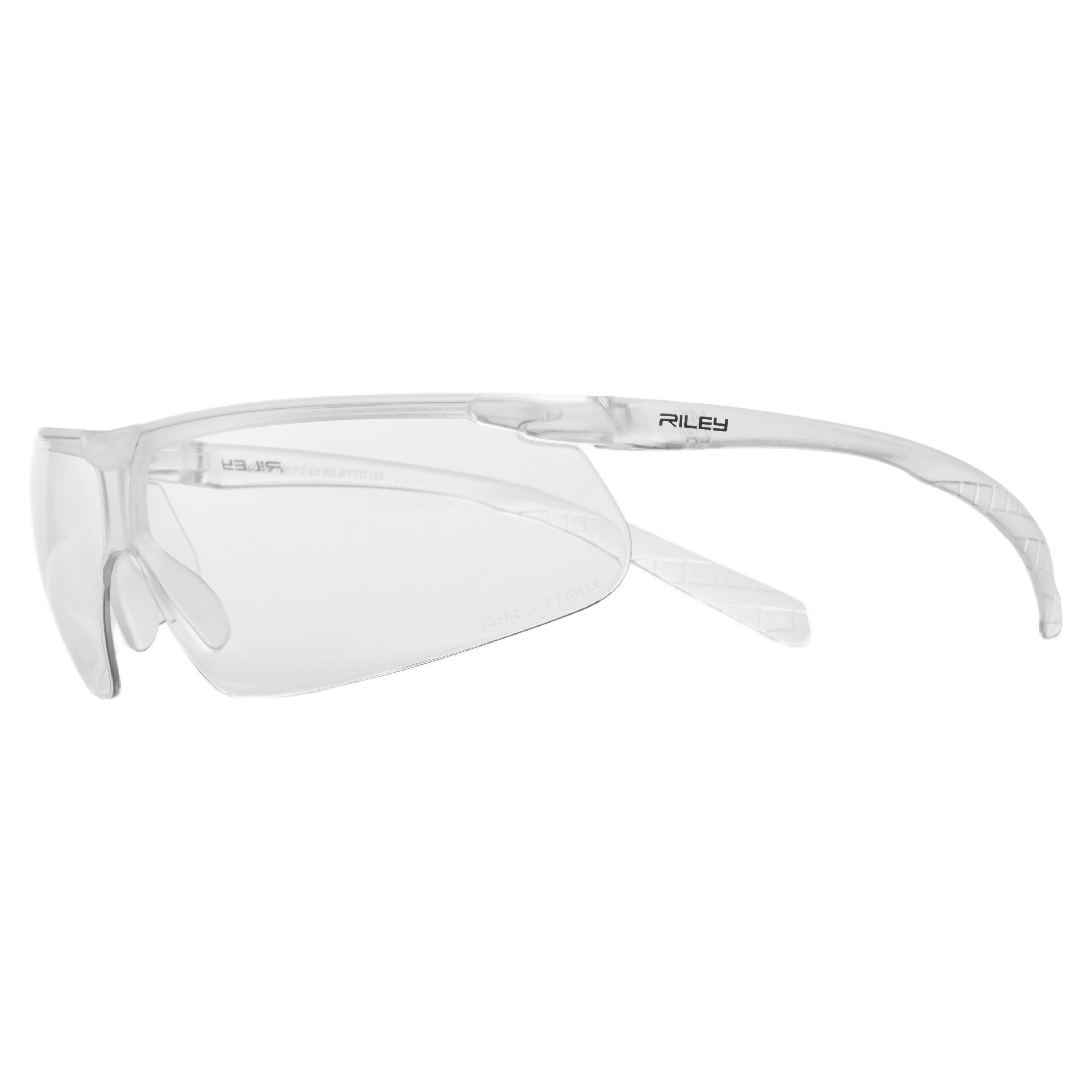 Riley Riletto Safety Glasses, Moisture Resistant, Clear, Blue, Grey Polycarbonate Lens, Polycarbonate