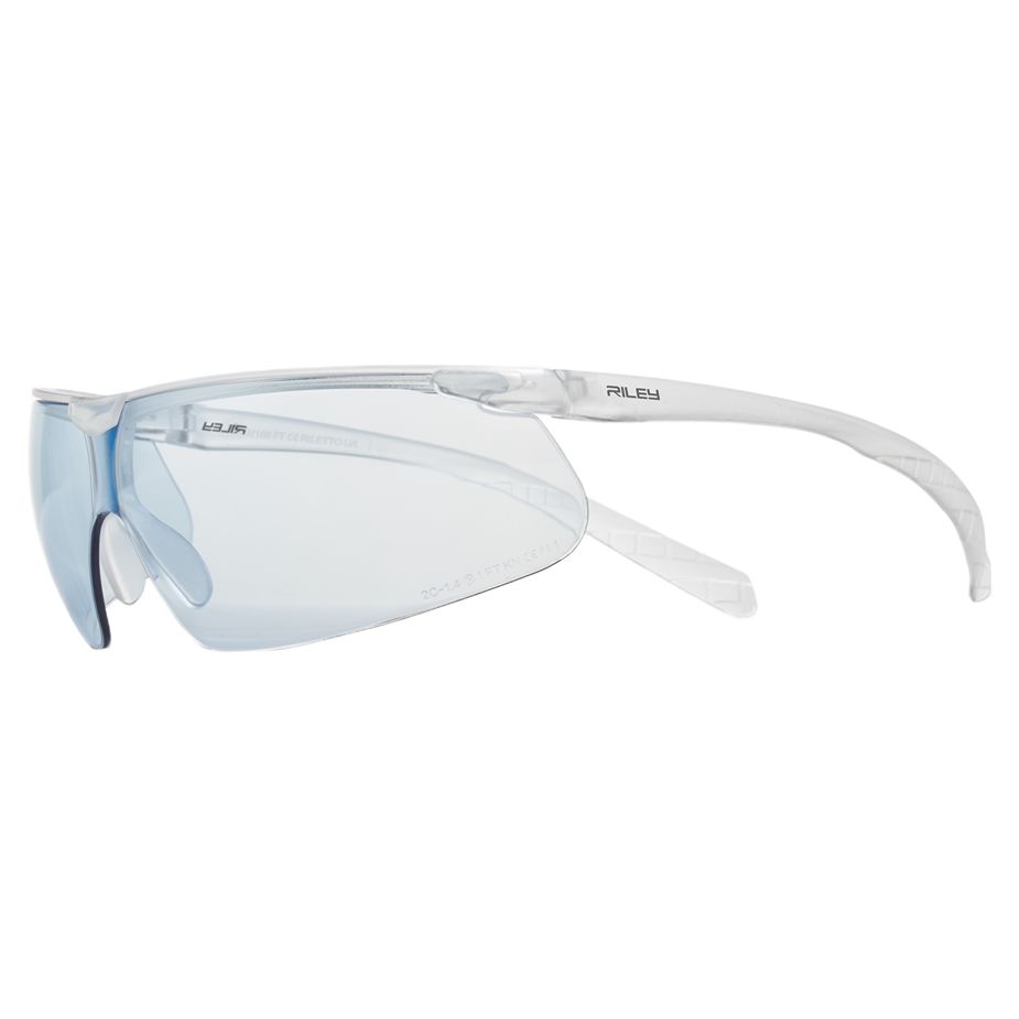 Riley Riletto Safety Glasses, Moisture Resistant, Blue, Blue Polycarbonate Lens, Polycarbonate