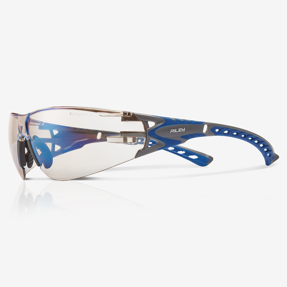 Riley STREAM EVO Safety Glasses, Anti-Fog Coating, UV400, Impact Resistant, Anti-Scratch, Moisture Resistant, UV