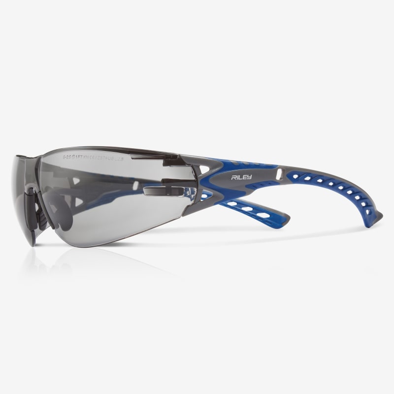 Riley STREAM EVO Safety Glasses, UV Protection, Grey Polycarbonate Lens, Thermoplastic