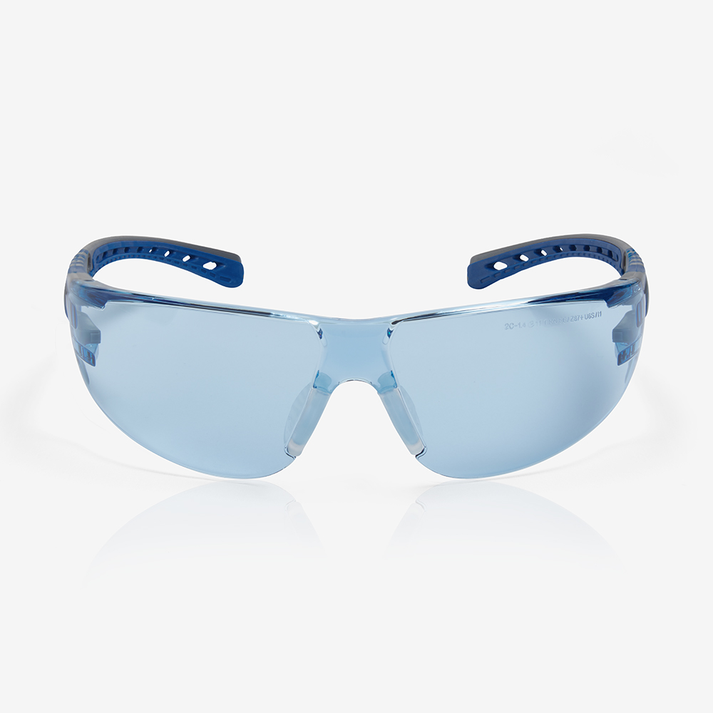 Riley STREAM EVO Safety Glasses, UV Protection, Blue Polycarbonate Lens, Thermoplastic