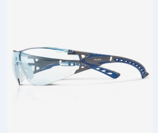 Riley STREAM EVO ECO Safety Glasses, Anti-Mist, Grey Polycarbonate Lens, Thermoplastic