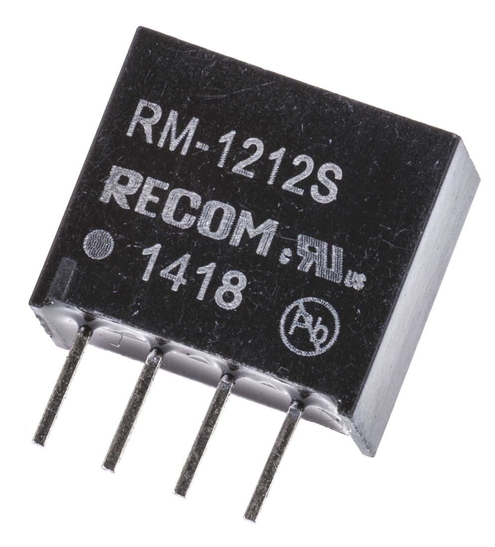 Recom RM DC/DC Converter, 12V dc/ 21 mA, 12V dc Input, 0V ac Input 2 W, Through Hole, 85 °C Max Temp -40 °C Min Temp,
