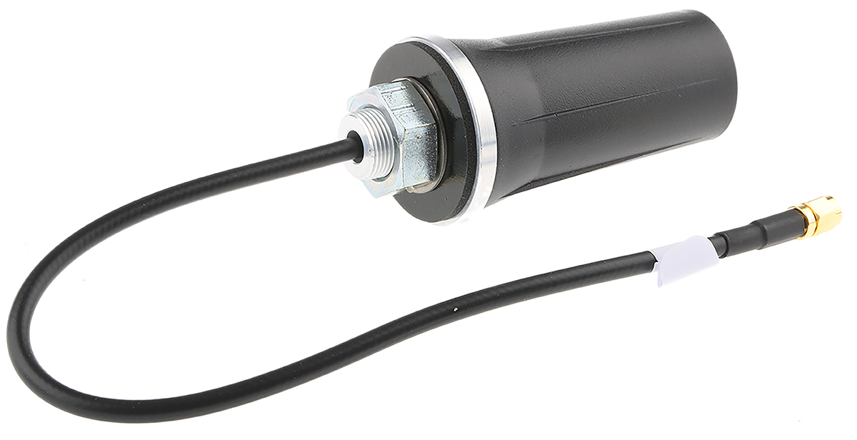 Mobilemark RM-WHF-3C-BLK-12 WiFi Antenna Through Hole/Bolted Mount with SMA Connector