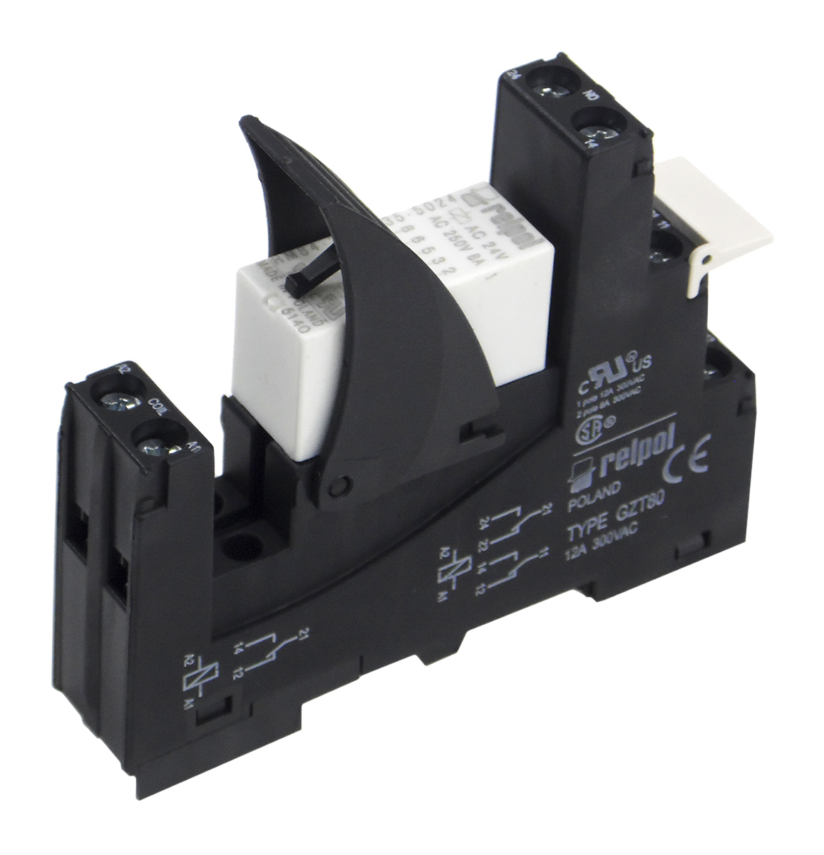 Relpol RM2 Series Interface Relay, DIN Rail, 24V ac Coil, SPDT