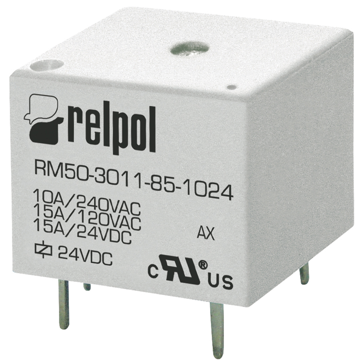 Relpol PCB Power Relay, 9V dc Coil, 15A Switching Current, SPDT