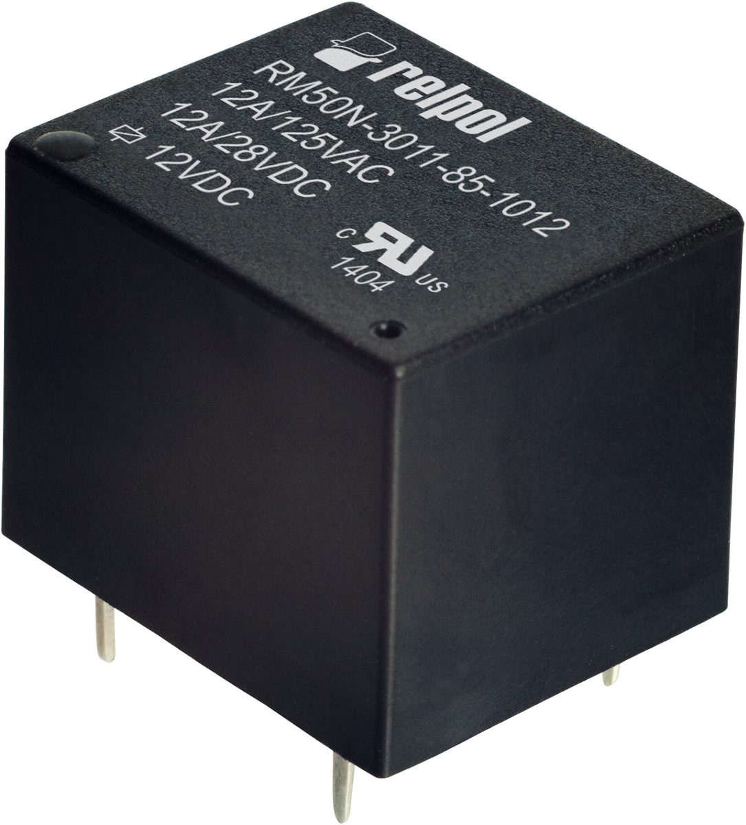 Relpol PCB Power Relay, 12V dc Coil, 12A Switching Current, 1 CO