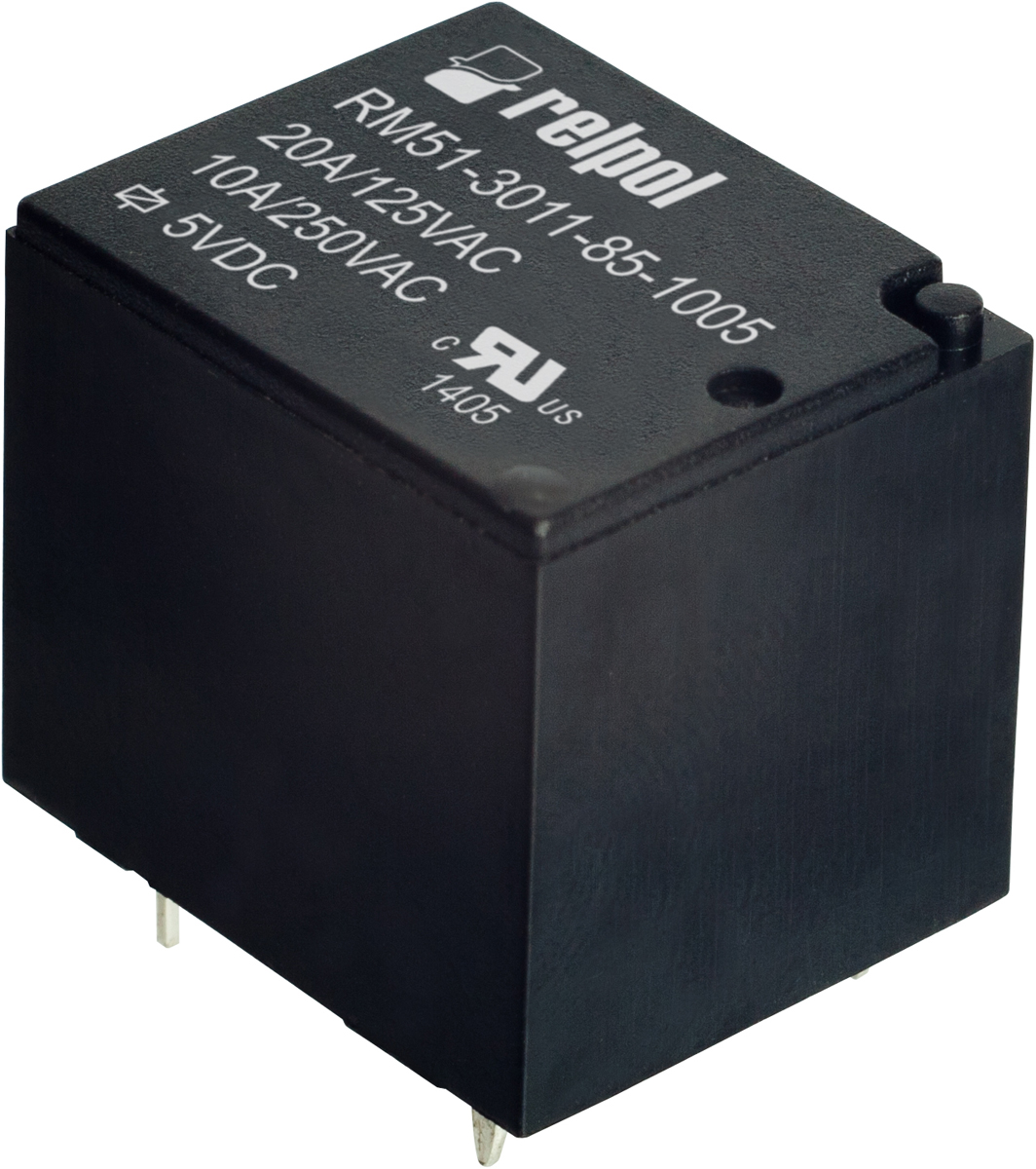 Relpol PCB Power Relay, 24V dc Coil, 10A Switching Current, 1 CO