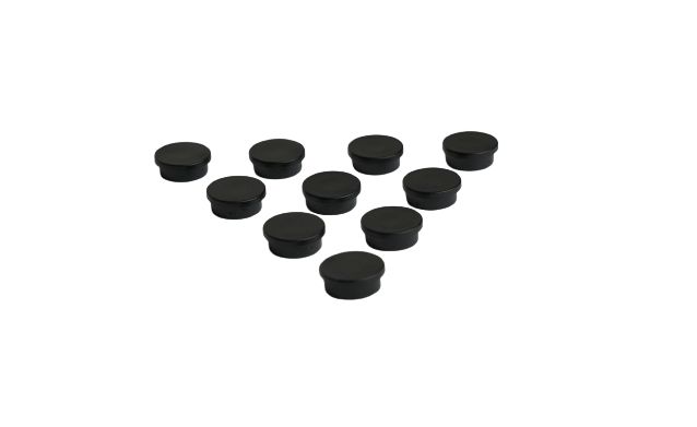 rm765blk Eclipse Button Magnet 20 mm, 0.3 kg Pull 7 mm