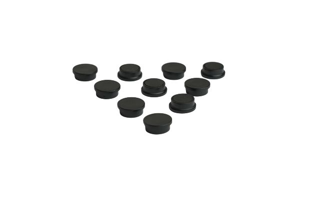 rm765blk Eclipse Button Magnet 20 mm, 0.3 kg Pull 7 mm