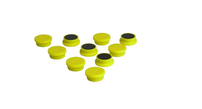 rm765y Eclipse Button Magnet 20 mm Self-Adhesive, 0.3 kg Pull 7 mm