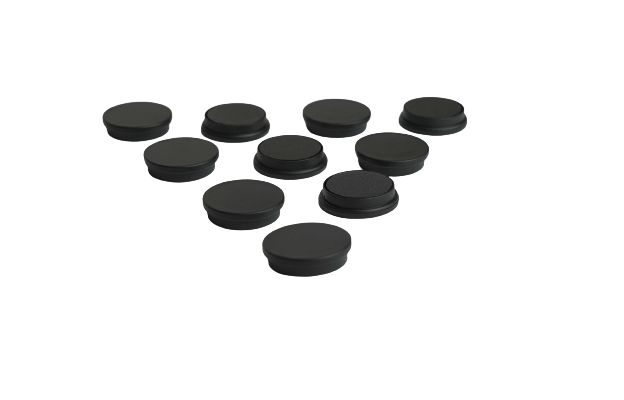rm768blk Eclipse Button Magnet 30 mm Self-Adhesive, 0.5 kg Pull 7 mm
