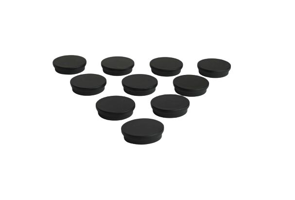 rm768blk Eclipse Button Magnet 30 mm Self-Adhesive, 0.5 kg Pull 7 mm