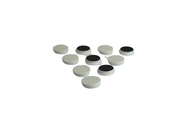 rm768w Eclipse Button Magnet 30 mm Self-Adhesive, 0.5 kg Pull 7 mm