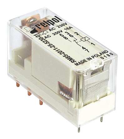 Relpol PCB Power Relay, 12V dc Coil, 16A Switching Current, SPDT