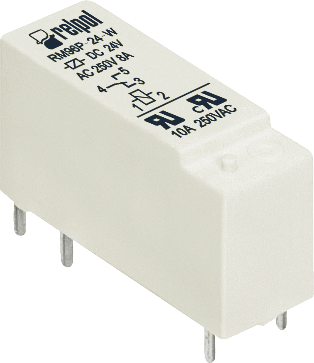Relpol PCB Power Relay, 24V dc Coil, 8A Switching Current, 1 CO