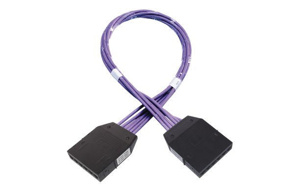 HellermannTyton Connectivity RN0 Series Cat6 6 Port RJ45 Cassette to Cassette Unshielded Violet