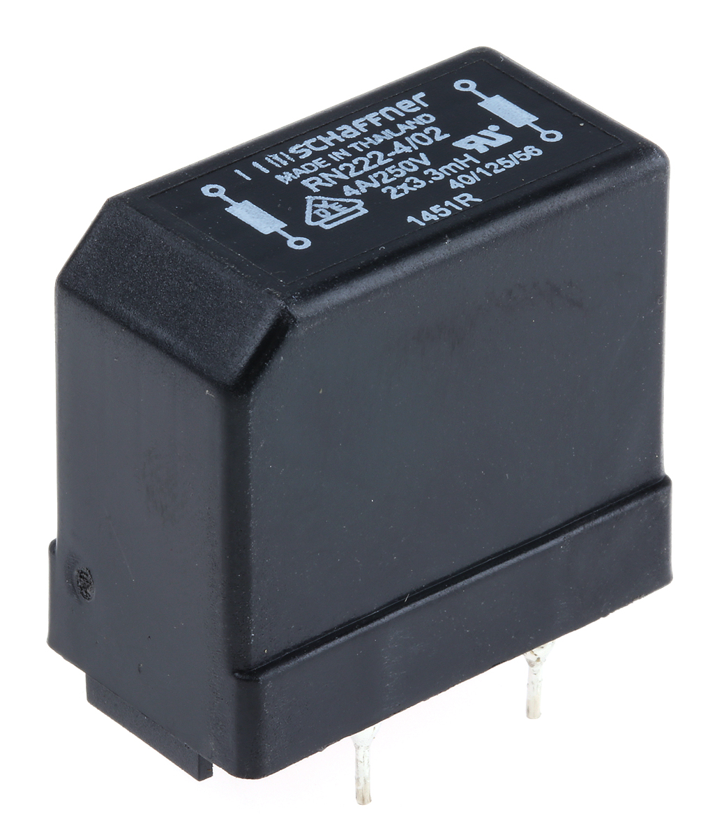 Schaffner 3.3 mH Current Compensated Choke, Max SRF:3 MHz, 4 A Idc, 45 mΩ Rdc 300V, RN