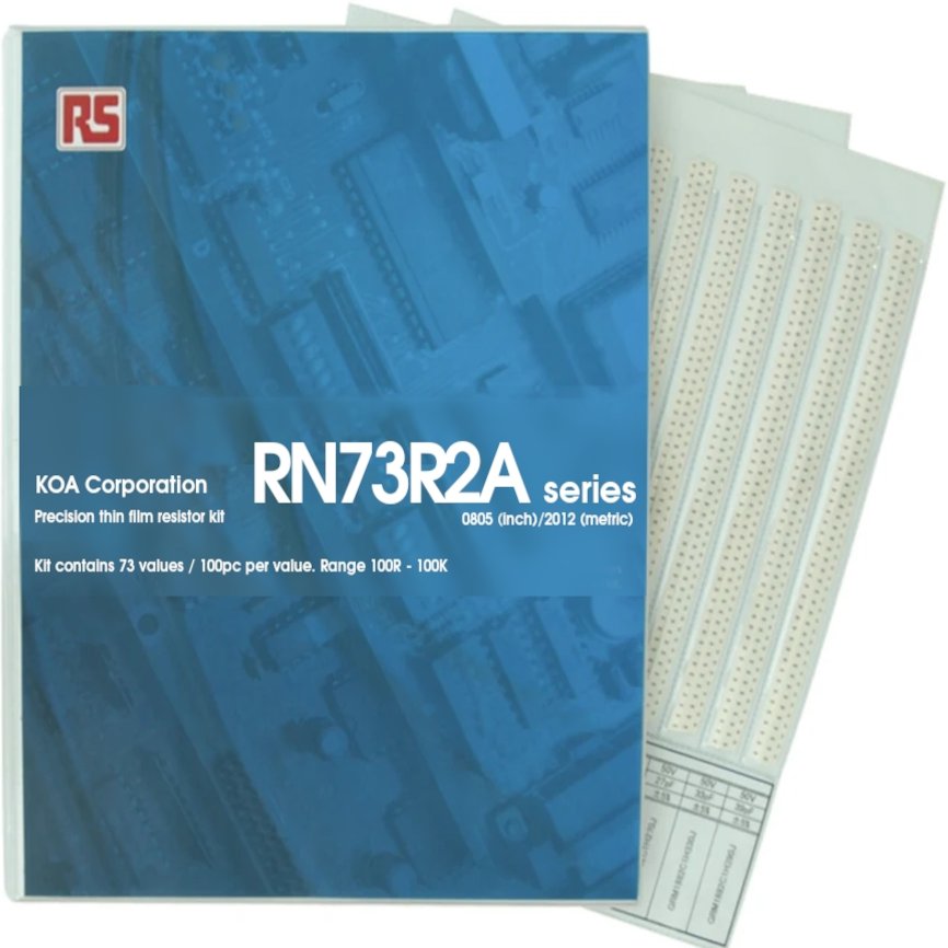 KOA, RN73R Thin Film, Surface Mount 73 Resistor Kit 7300, 100 Ω → 100 kΩ