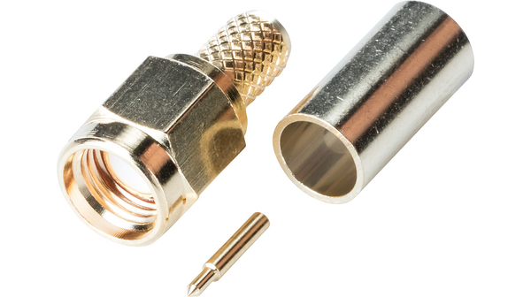 RND RND 205 Series Cable Male SMA, 50 Ω, Straight Body Crimp