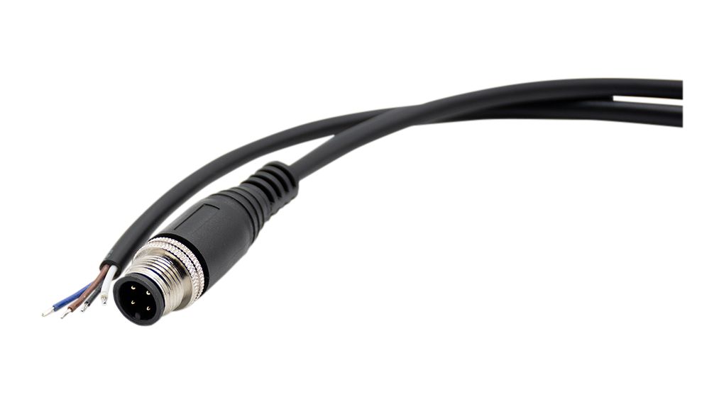 RND Male 4 way Straight to Straight Connector Cable, 2 m