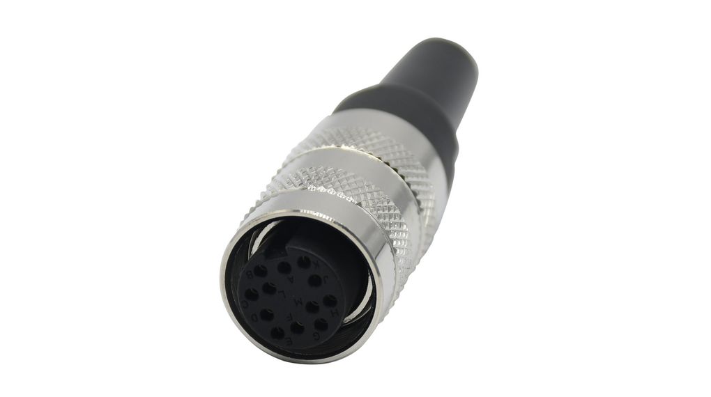 RND Connector, 12 Contacts, Cable, M16 Connector, Plug, Female, IP67, RND 205 Series
