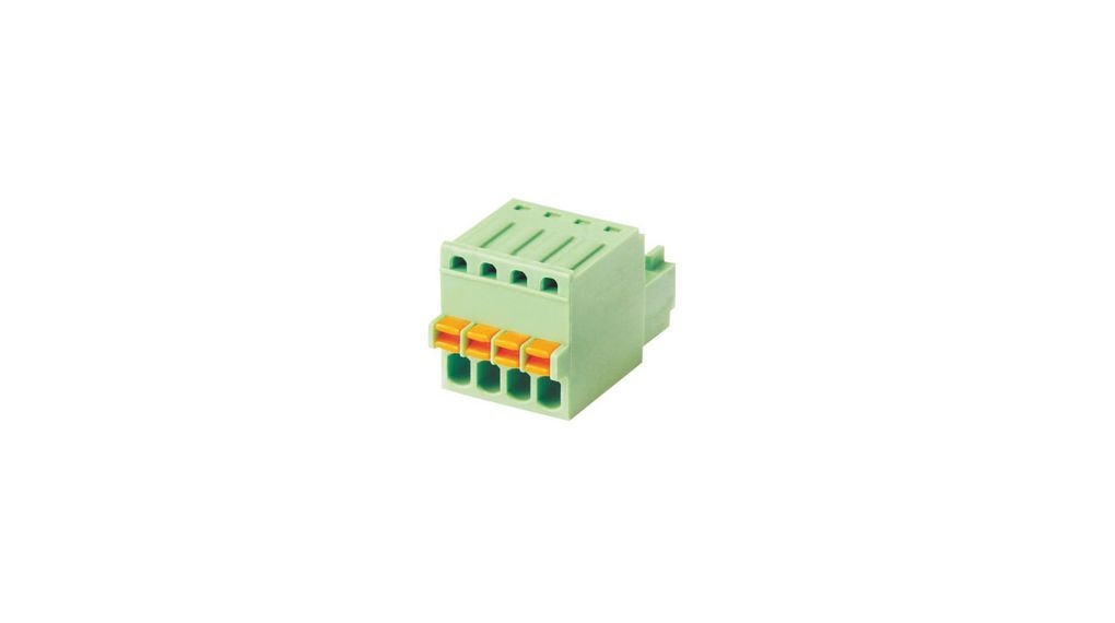 RND RND 205 Series Pluggable Terminal Block, 8-Contact, 2.5 mm Pitch, 1 Row, RND 205-15EDGKD-2.5-08P