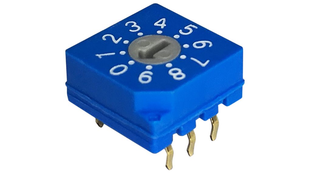 RND Flush Rotary Coded DIP Switch Through Hole PCB Terminal